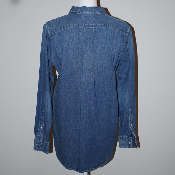 Lauren Ralph Lauren half-button down demin tunic - pullover - Picture 6 of 7